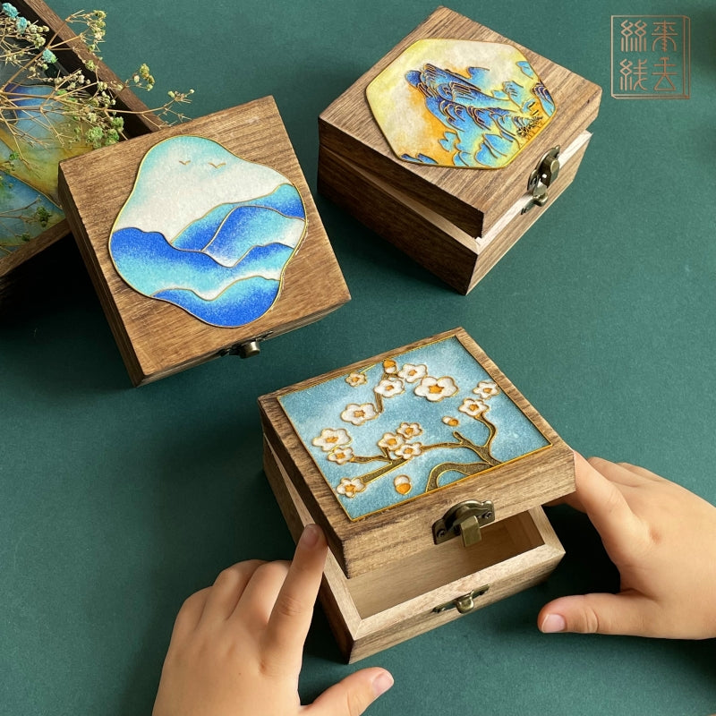 M73101-A Handmade Cloisonné Enamel Jewelry Storage Box