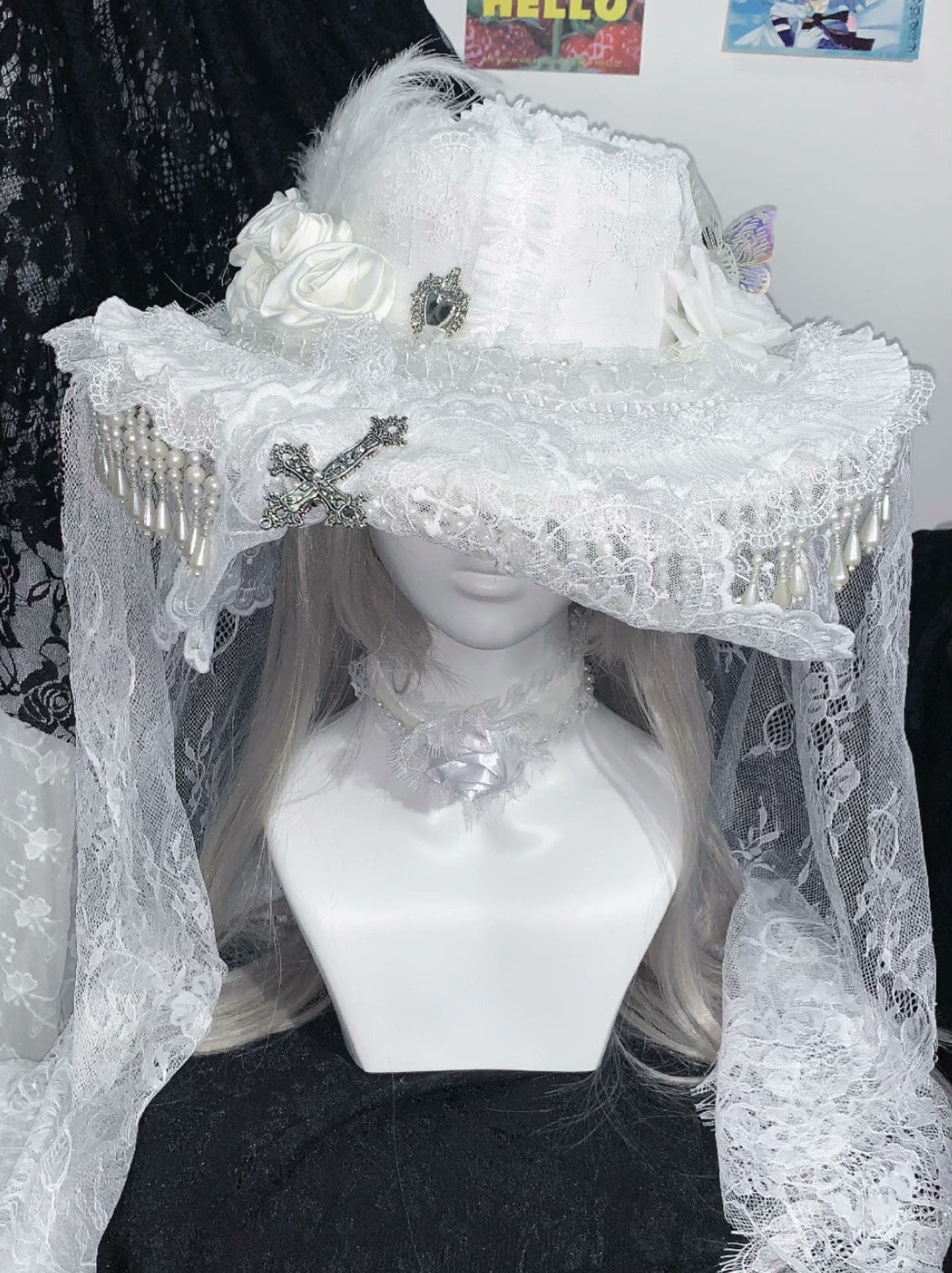 M73008-Dark Lolita Handmade Hat