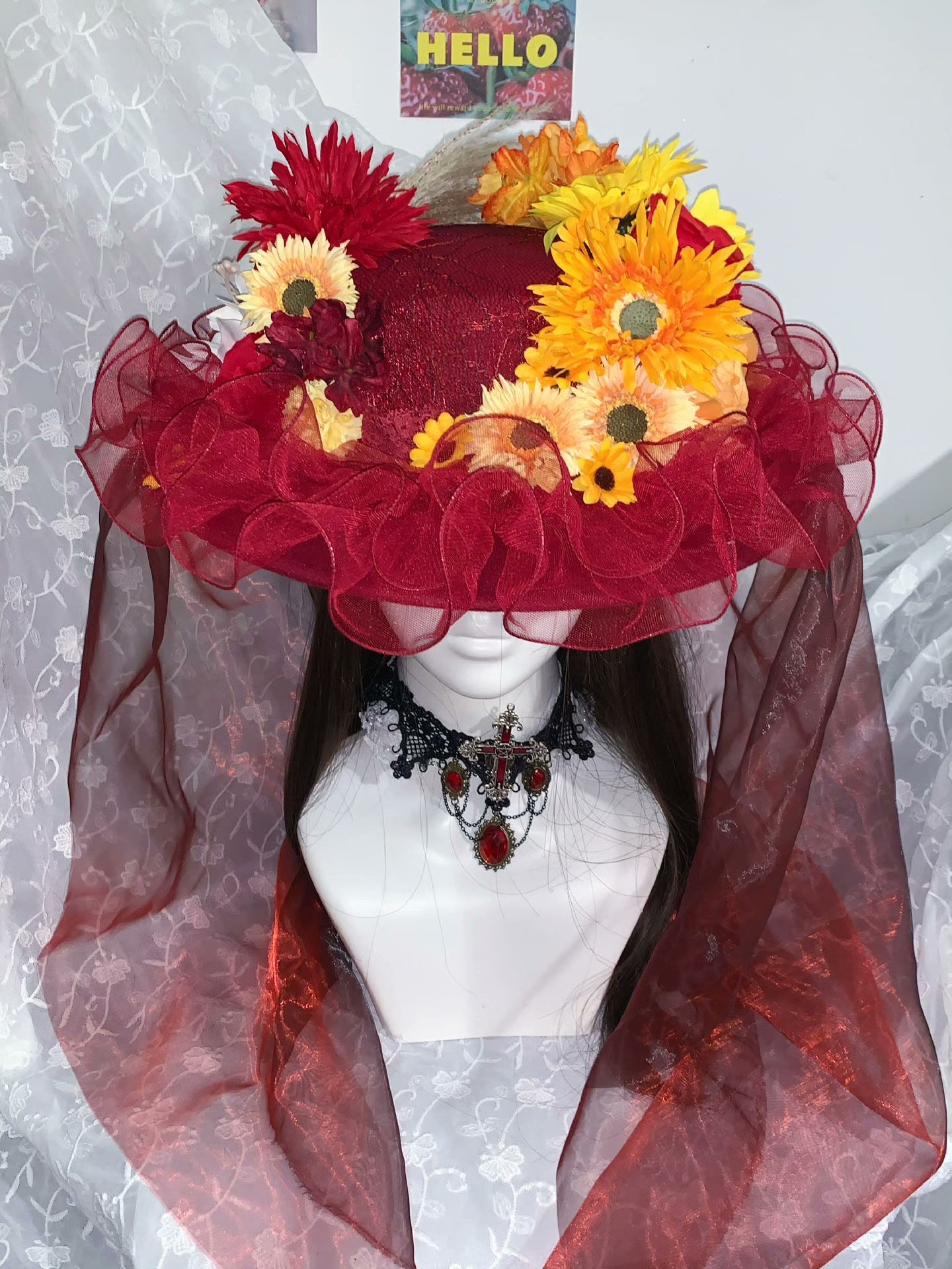 M73007-Dark Lolita Handmade Hat