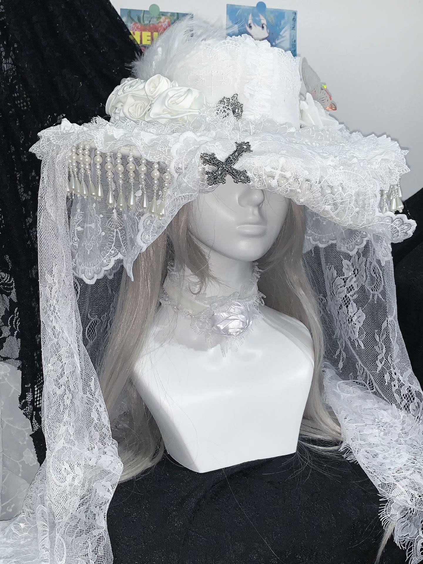 M73008-Dark Lolita Handmade Hat