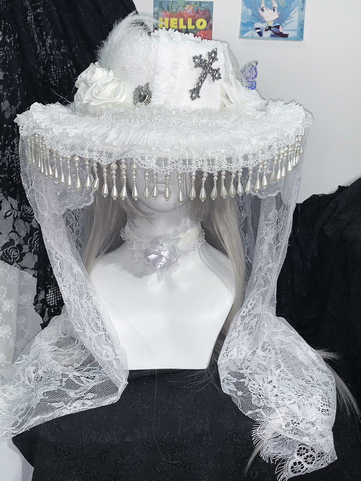 M73006-Dark Lolita Handmade Hat