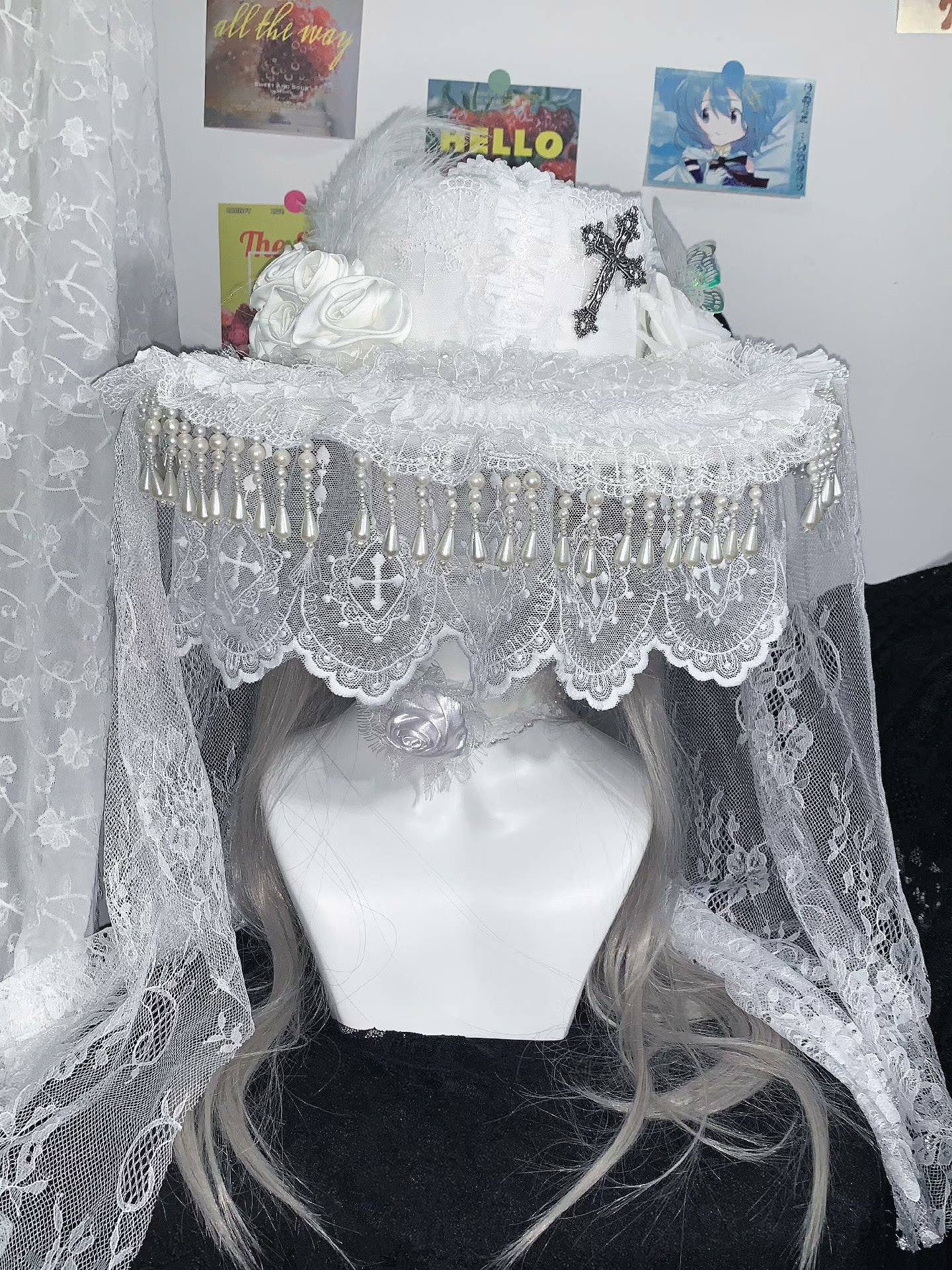 M73008-Dark Lolita Handmade Hat