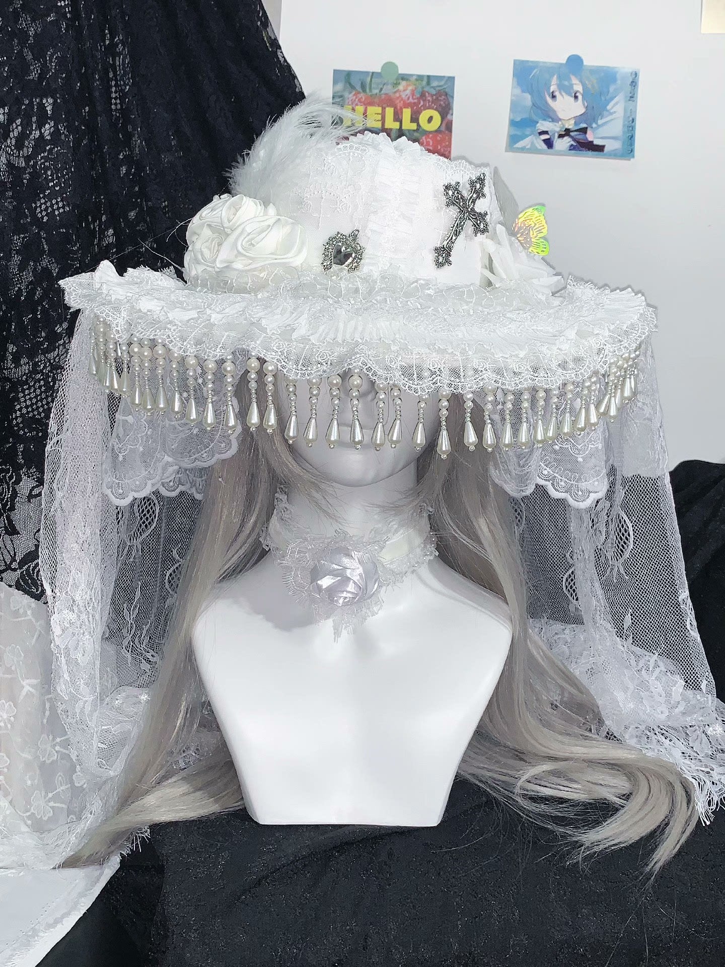 M73006-Dark Lolita Handmade Hat