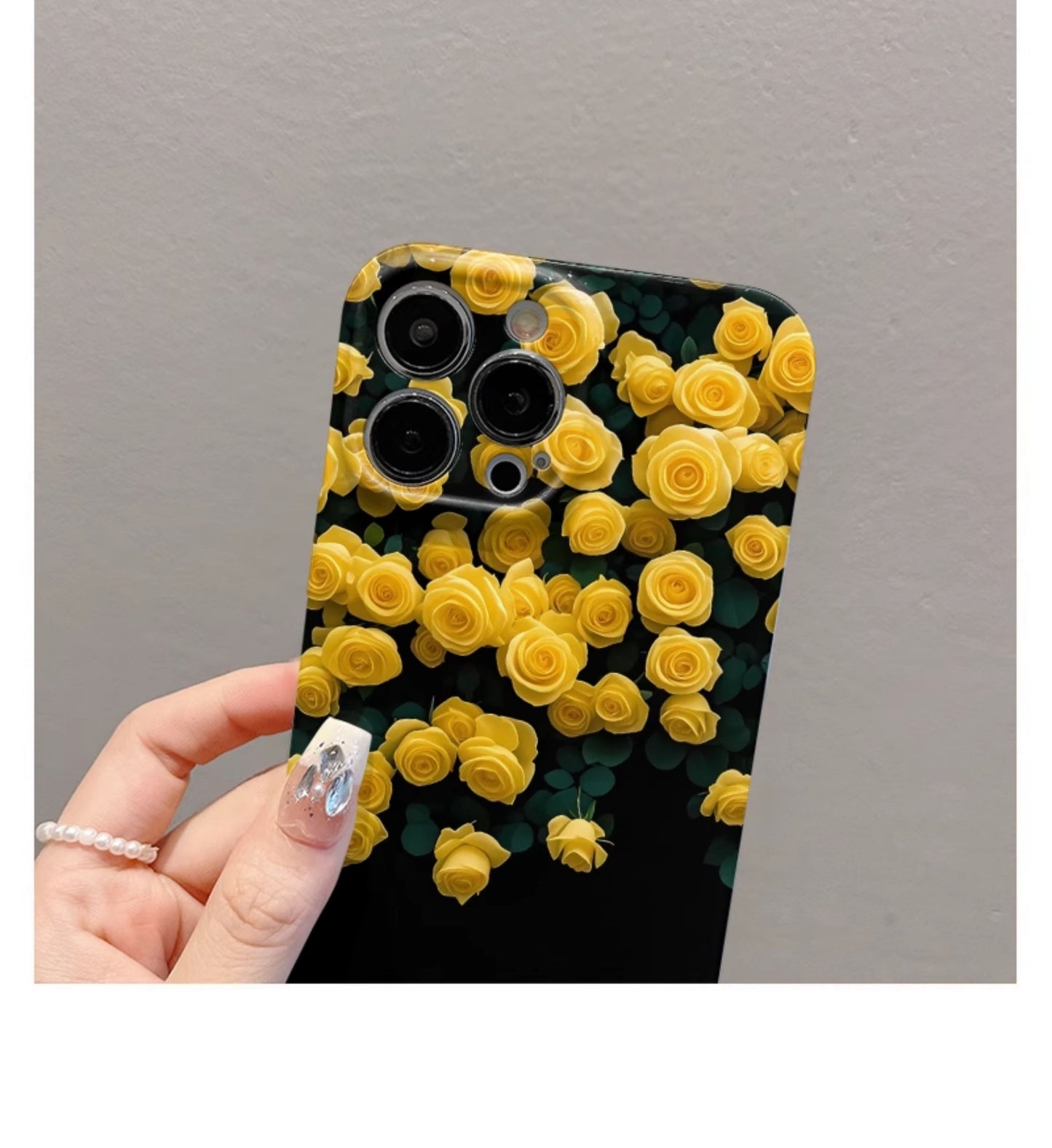 M72907-Applicable Apple Phone Case - Leather Grain Oil Painting Graffiti Flowers