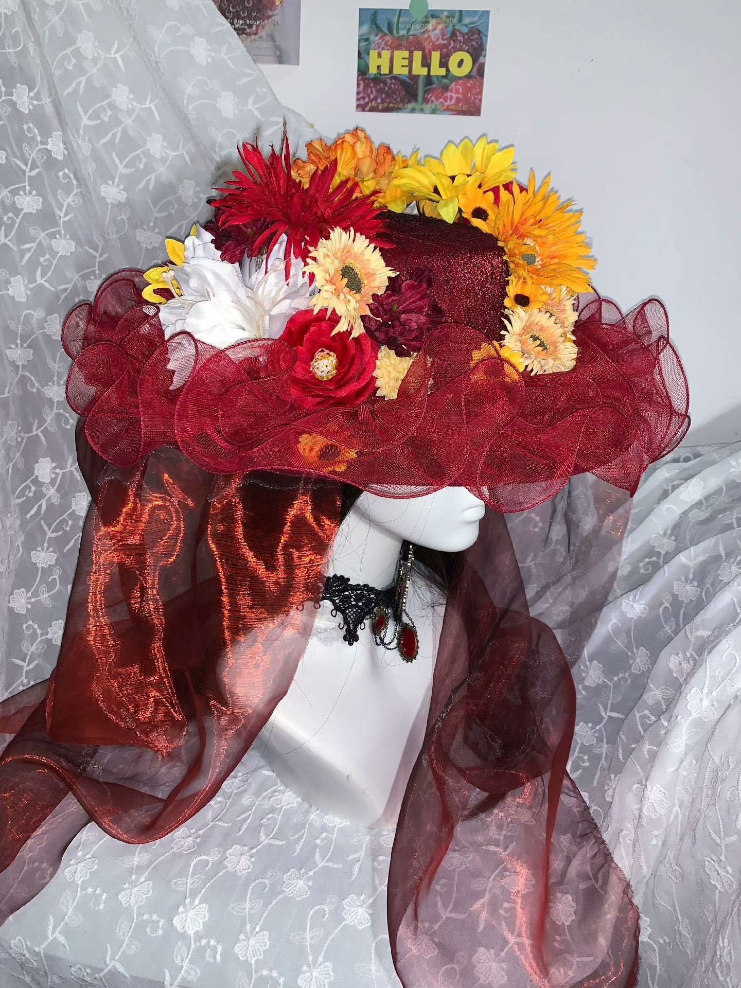 M73007-Dark Lolita Handmade Hat