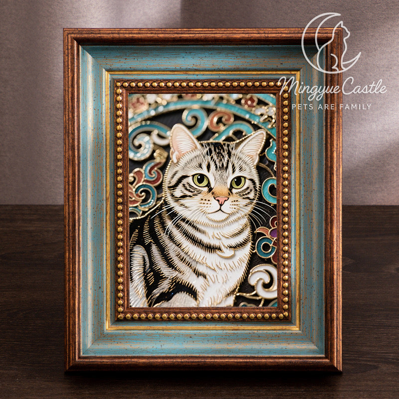 Custom Cloisonné Enamel Pet Portrait Frame