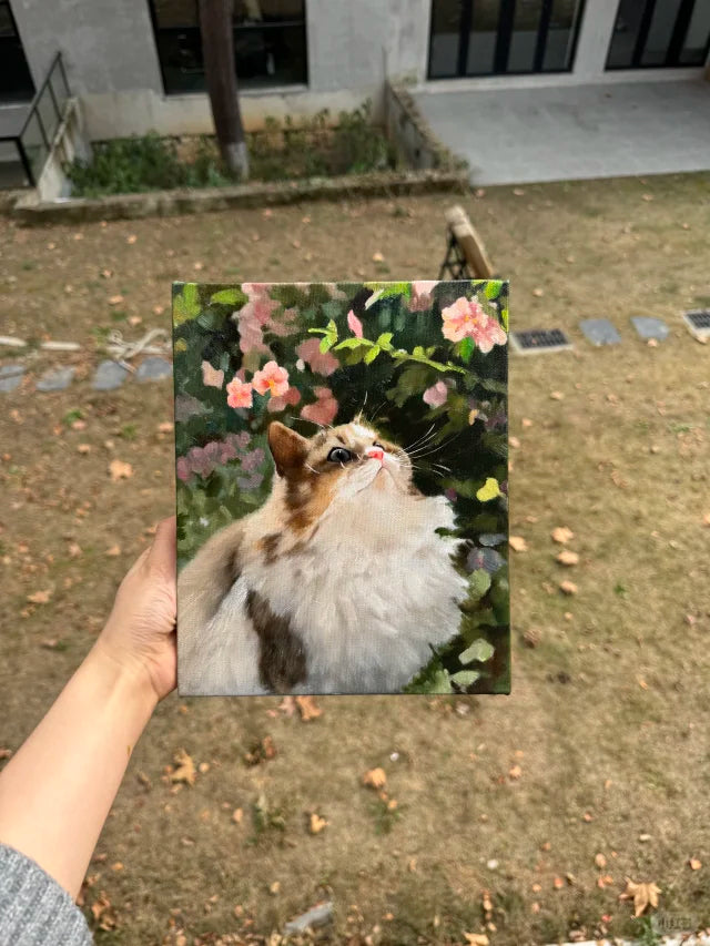 🌿Custom Hand-Painted Realistic Oil Painting Pet Portraits🌿