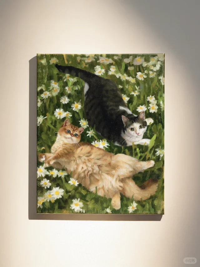 🌿Custom Hand-Painted Realistic Oil Painting Pet Portraits🌿