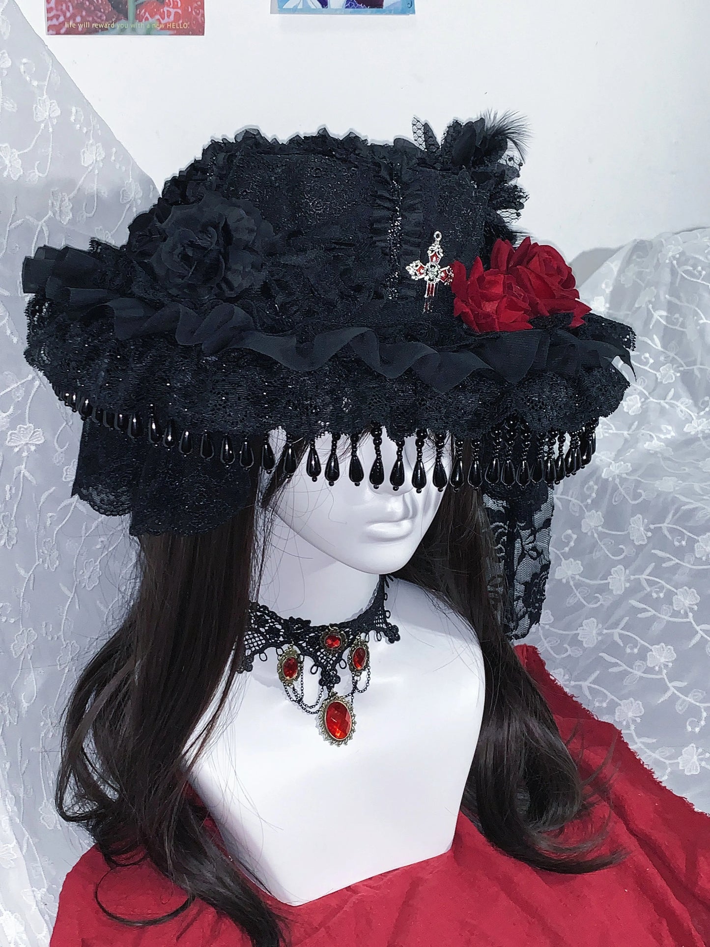 M73001-Dark Lolita Handmade Hat