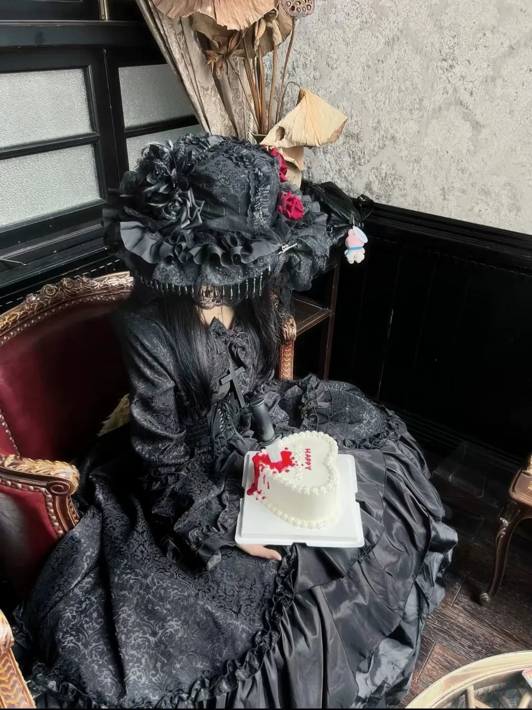 M73001-Dark Lolita Handmade Hat