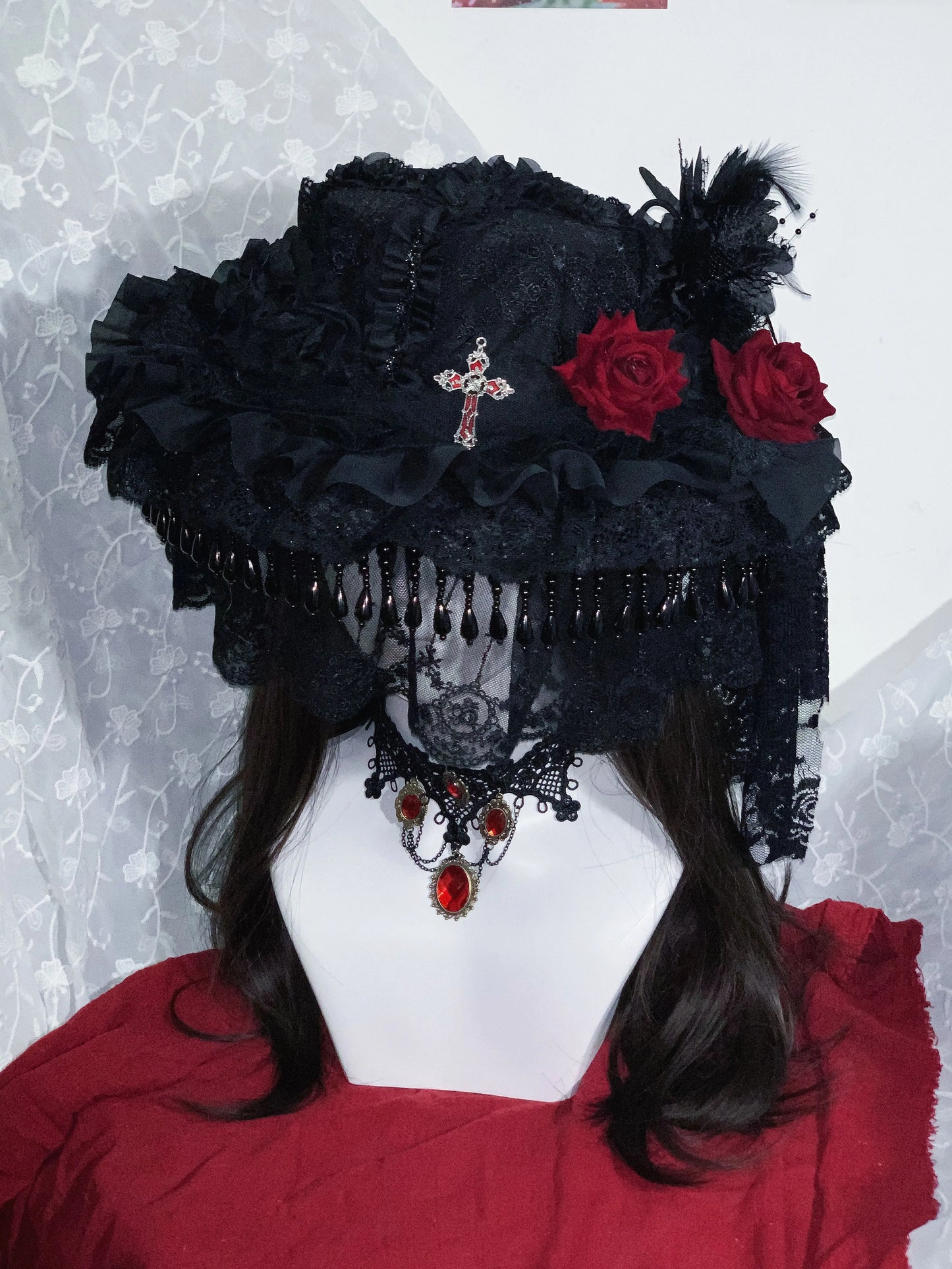 M73001-Dark Lolita Handmade Hat