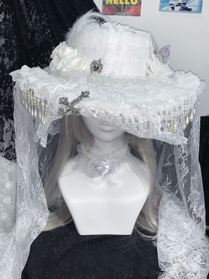M73008-Dark Lolita Handmade Hat