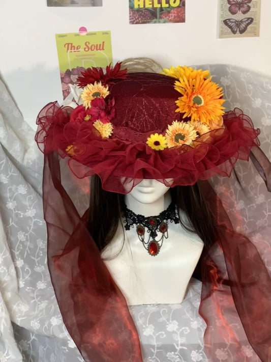 M73007-Dark Lolita Handmade Hat
