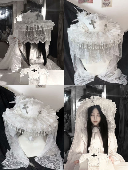 M73006-Dark Lolita Handmade Hat