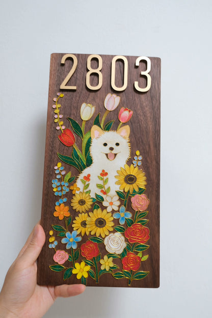 M8401 Purely handmade cloisonné enamel doorplate, customized doorplate, can be customized according to the picture