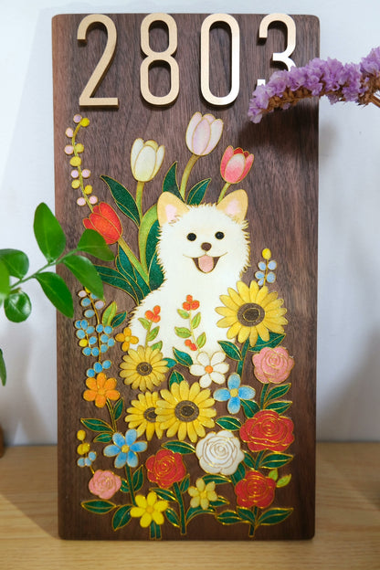 M8401 Purely handmade cloisonné enamel doorplate, customized doorplate, can be customized according to the picture