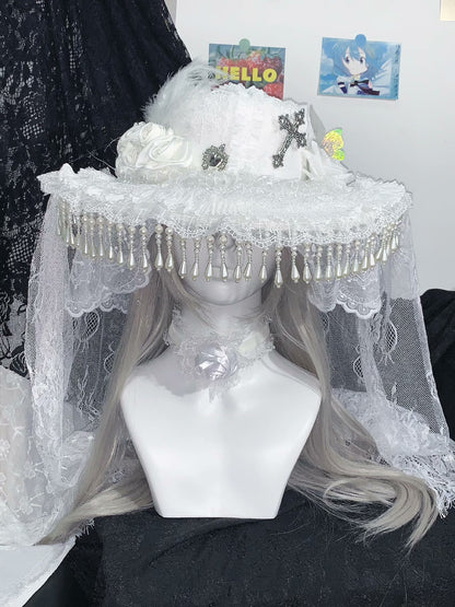 M73006-Dark Lolita Handmade Hat