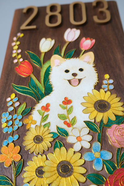 M8401 Purely handmade cloisonné enamel doorplate, customized doorplate, can be customized according to the picture