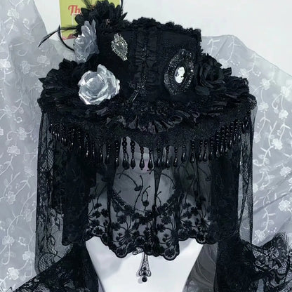 M73003-Dark Lolita Handmade Hat