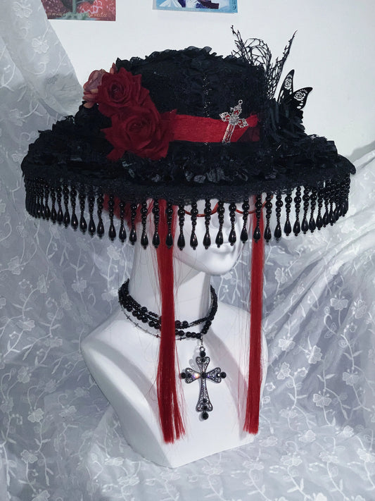 M73002-Dark Lolita Handmade Hat