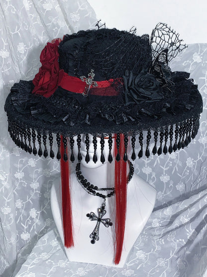 M73002-Dark Lolita Handmade Hat