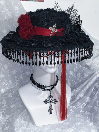 M73002-Dark Lolita Handmade Hat