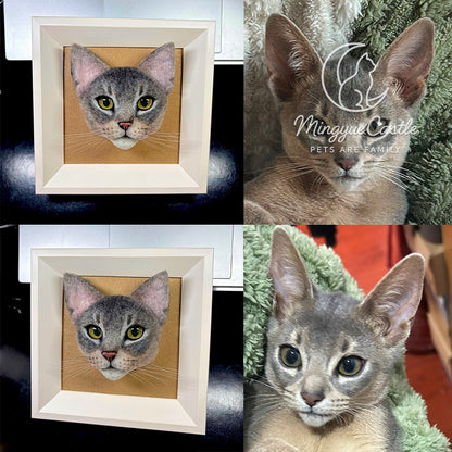 Customize your pet photo frame portrait【Square】5-7 Inches